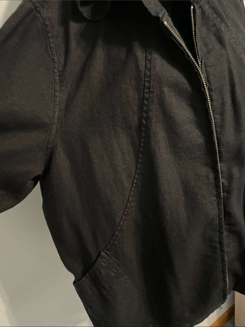 Coldwater Creek Black Hooded Zip-Front Women's Jacket - Picture 8 of 9